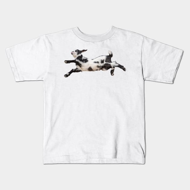 Bouncing Baby Goat 4 Kids T-Shirt by Ory Photography Designs